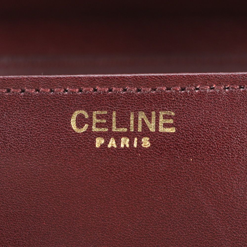Celine Vintage Triomphe Leather Shoulder Bag — view 8