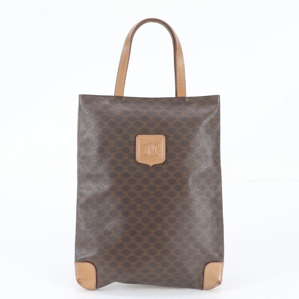 Celine Macadam Leather Tote Bag Shoulder