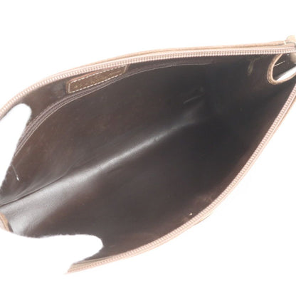 Gucci Sherry Line Leather Clutch Pouch Business Brown — view 6