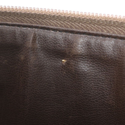 Gucci Sherry Line Leather Clutch Pouch Business Brown — view 8