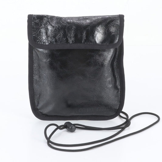 Miu Miu Leather Shoulder Bag Crossbody Black