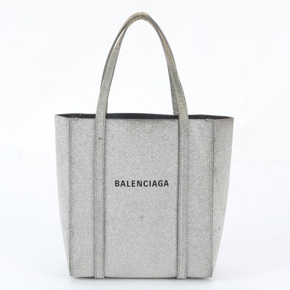 Balenciaga Everyday Tote Bag XXS Leather Shoulder Hand Silver