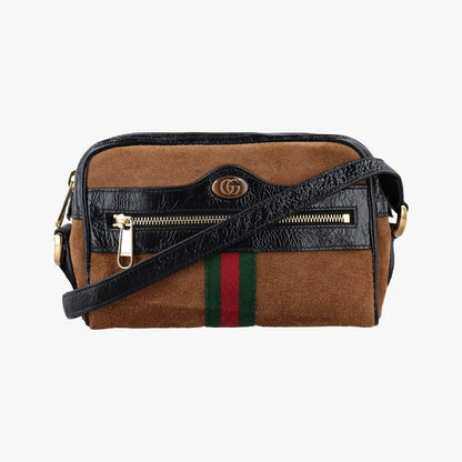 Gucci Ophidia Brown Black Suede Leather
