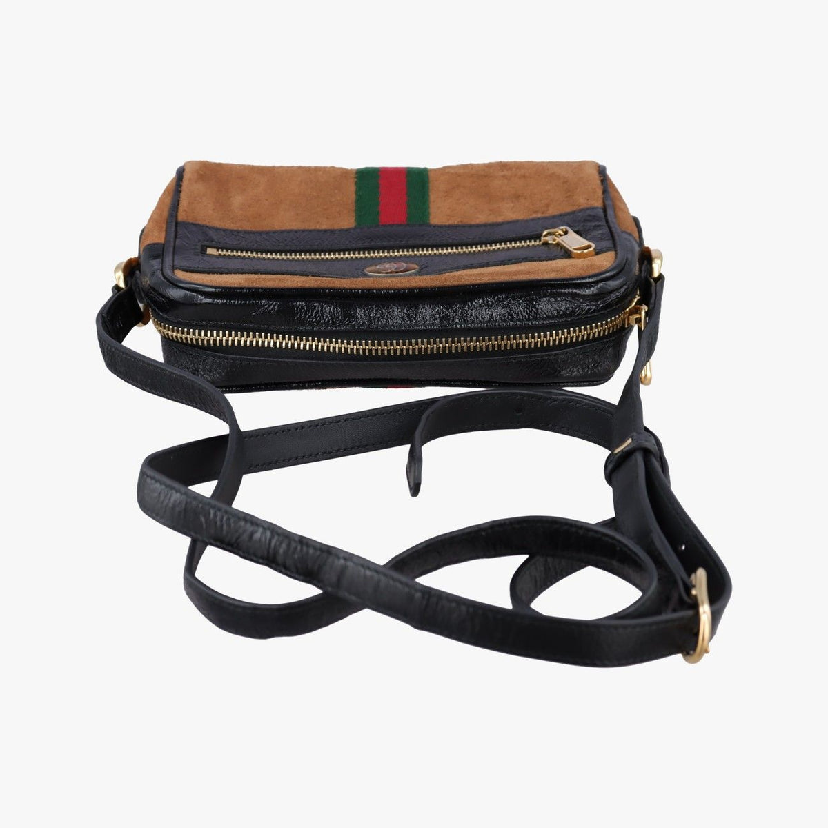 Gucci Ophidia Brown Black Suede Leather — view 8