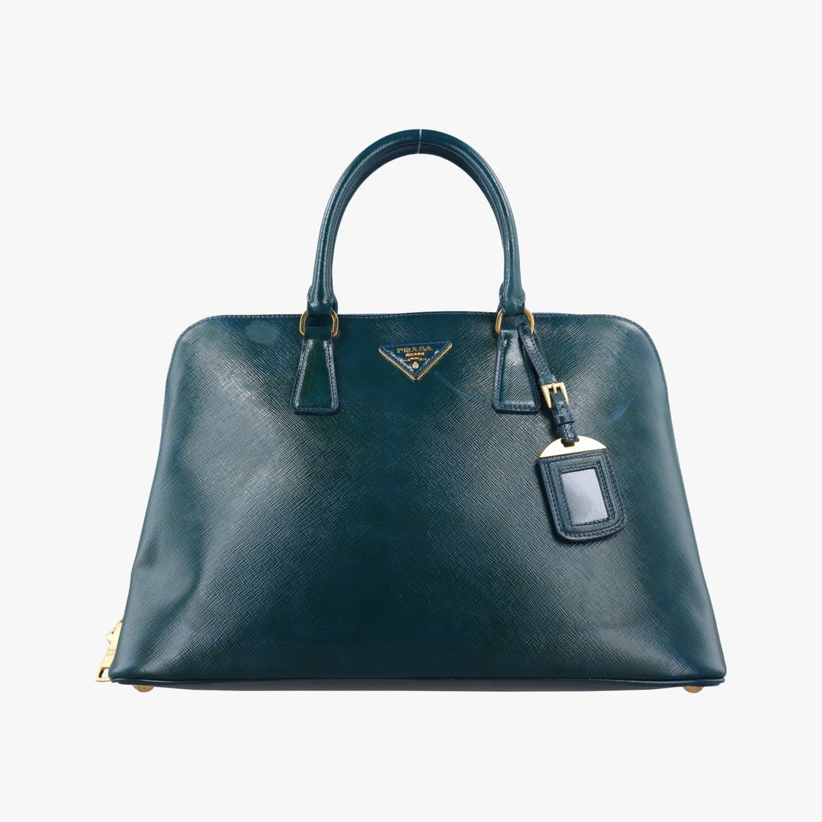 Prada Promenade Green Patent Saffiano Leather