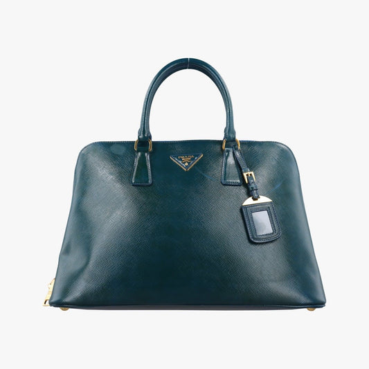 Prada Promenade Green Patent Saffiano Leather