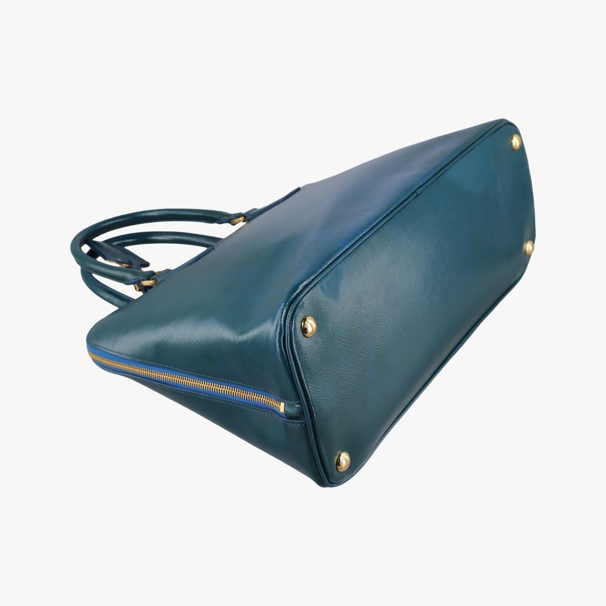 Prada Promenade Green Patent Saffiano Leather — view 7