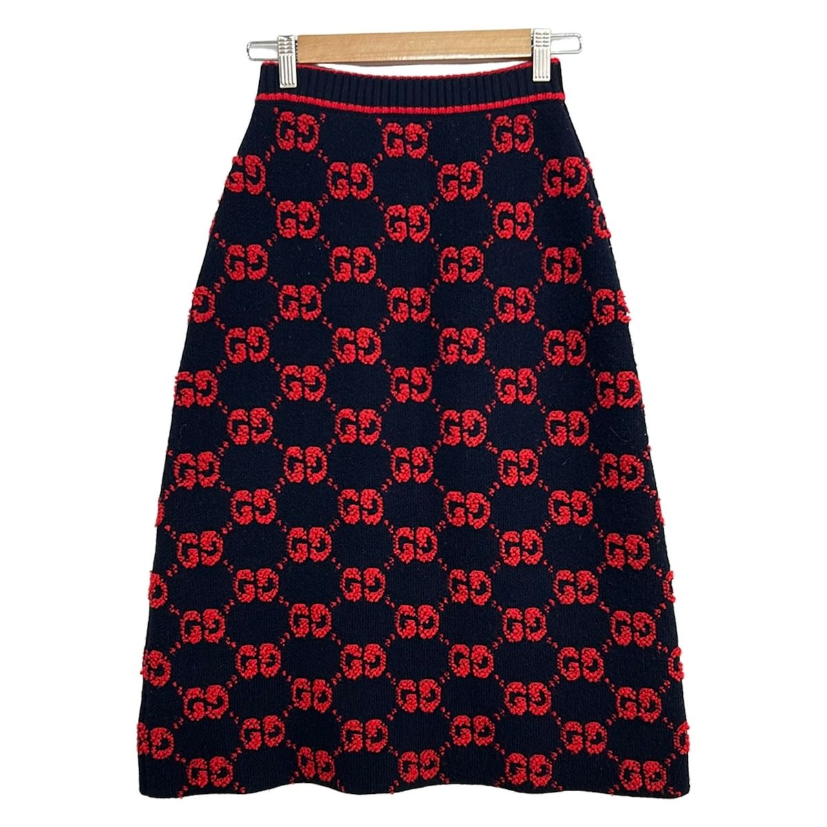 Gucci Skirt Dark Navy Red Elastic Waist XS — view 2