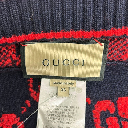 Gucci Skirt Dark Navy Red Elastic Waist XS — view 3