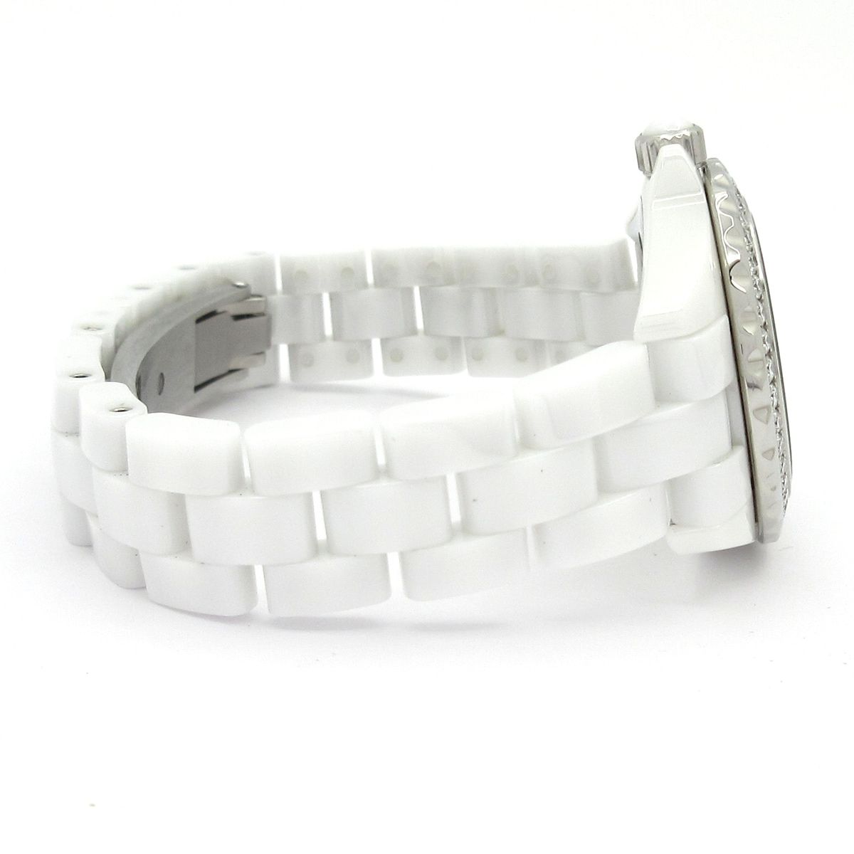 Chanel Watch 29 White Ceramic Shell Dial Diamond Bezel Index — view 4