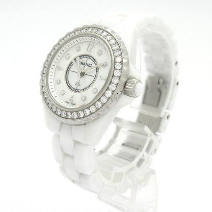 Chanel Watch 29 White Ceramic Shell Dial Diamond Bezel Index — view 2