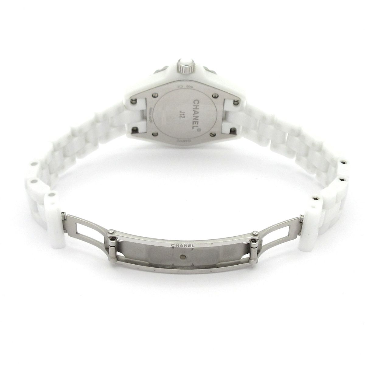 Chanel Watch 29 White Ceramic Shell Dial Diamond Bezel Index — view 7
