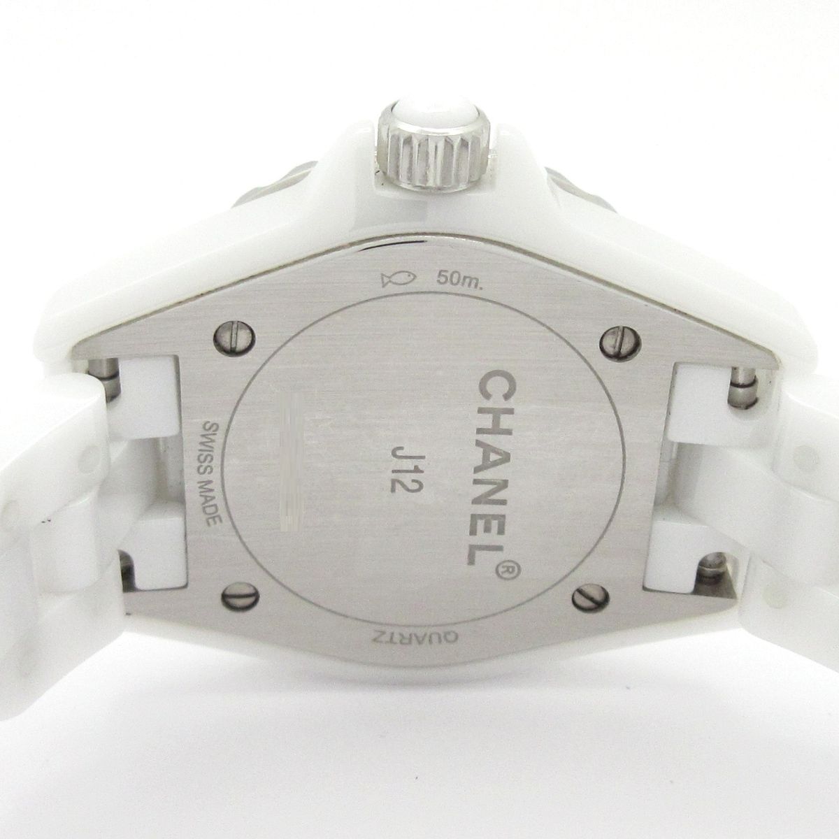 Chanel Watch 29 White Ceramic Shell Dial Diamond Bezel Index — view 5