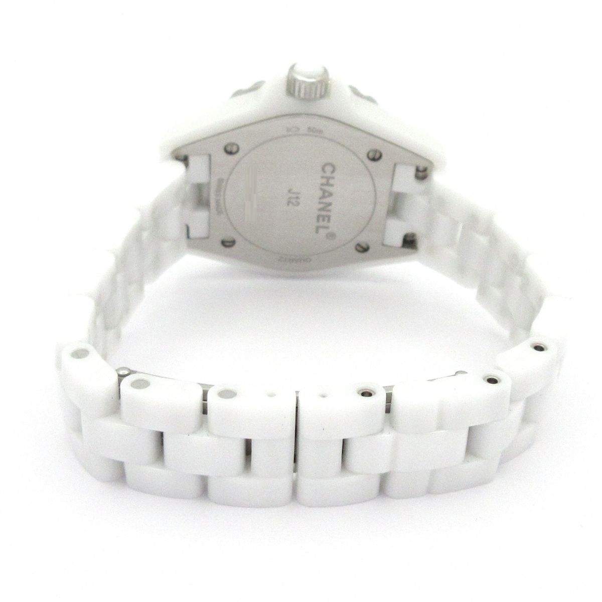 Chanel Watch 29 White Ceramic Shell Dial Diamond Bezel Index — view 6