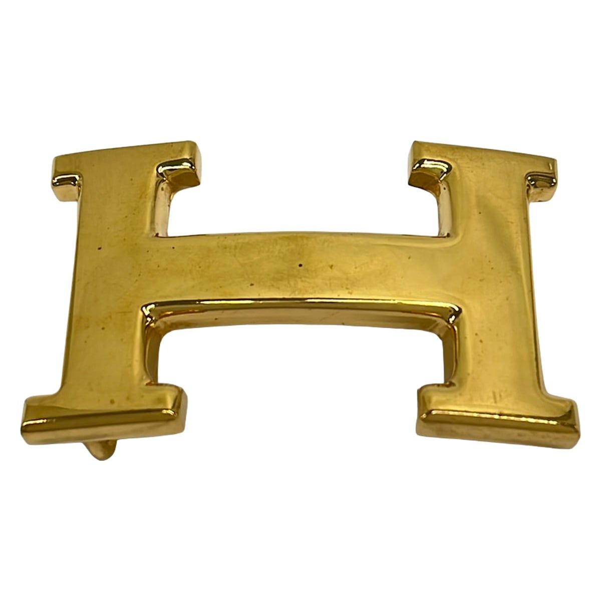 Hermes Gold Buckle H Belt