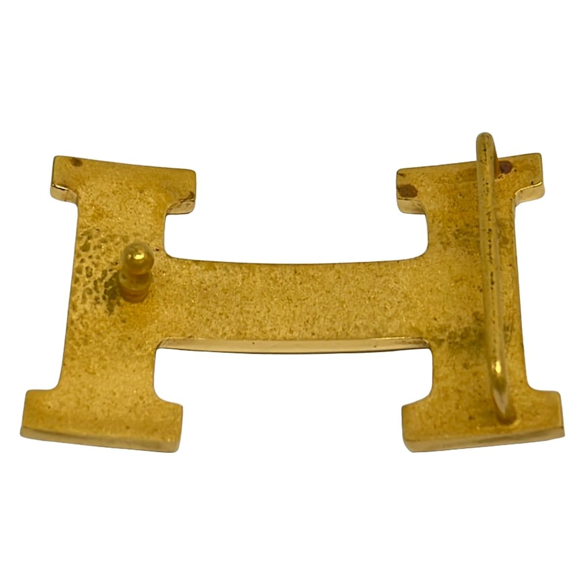 Hermes Gold Buckle H Belt — view 2