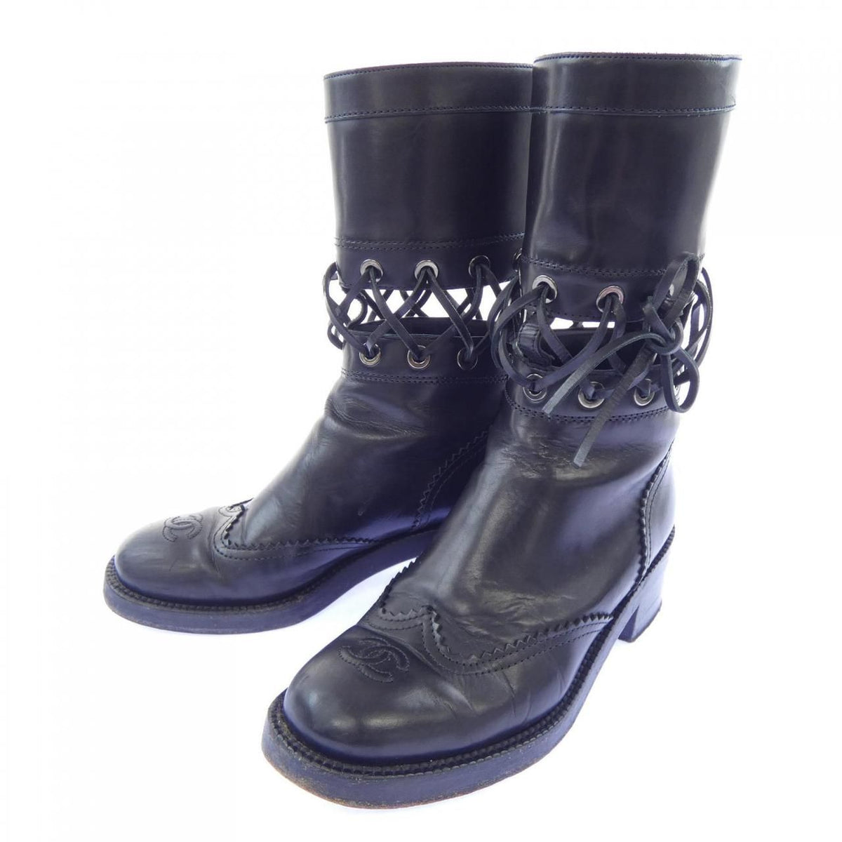 Chanel Short Boots Black — view 3
