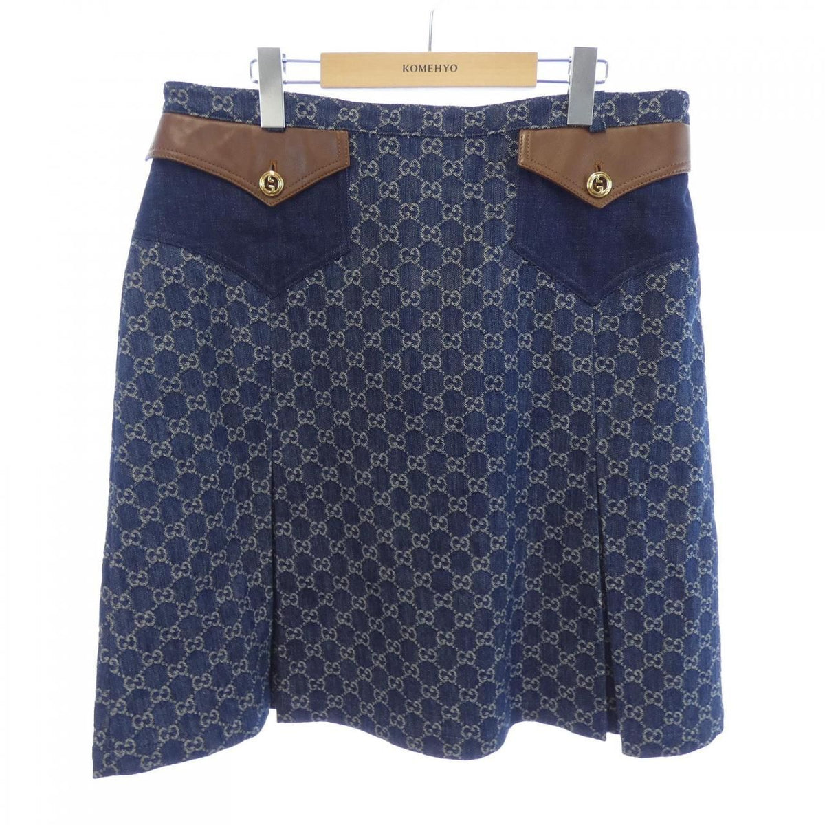Gucci Washed Organic Denim Skirt