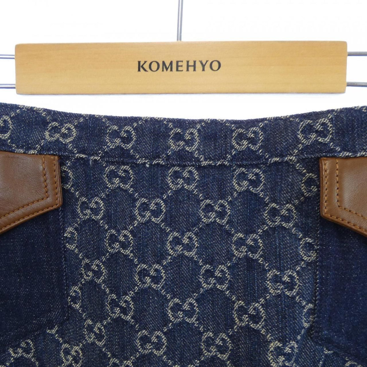Gucci Washed Organic Denim Skirt — view 6
