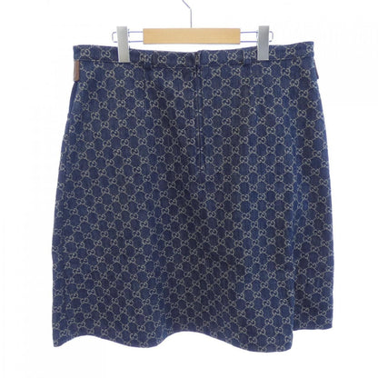 Gucci Washed Organic Denim Skirt — view 2