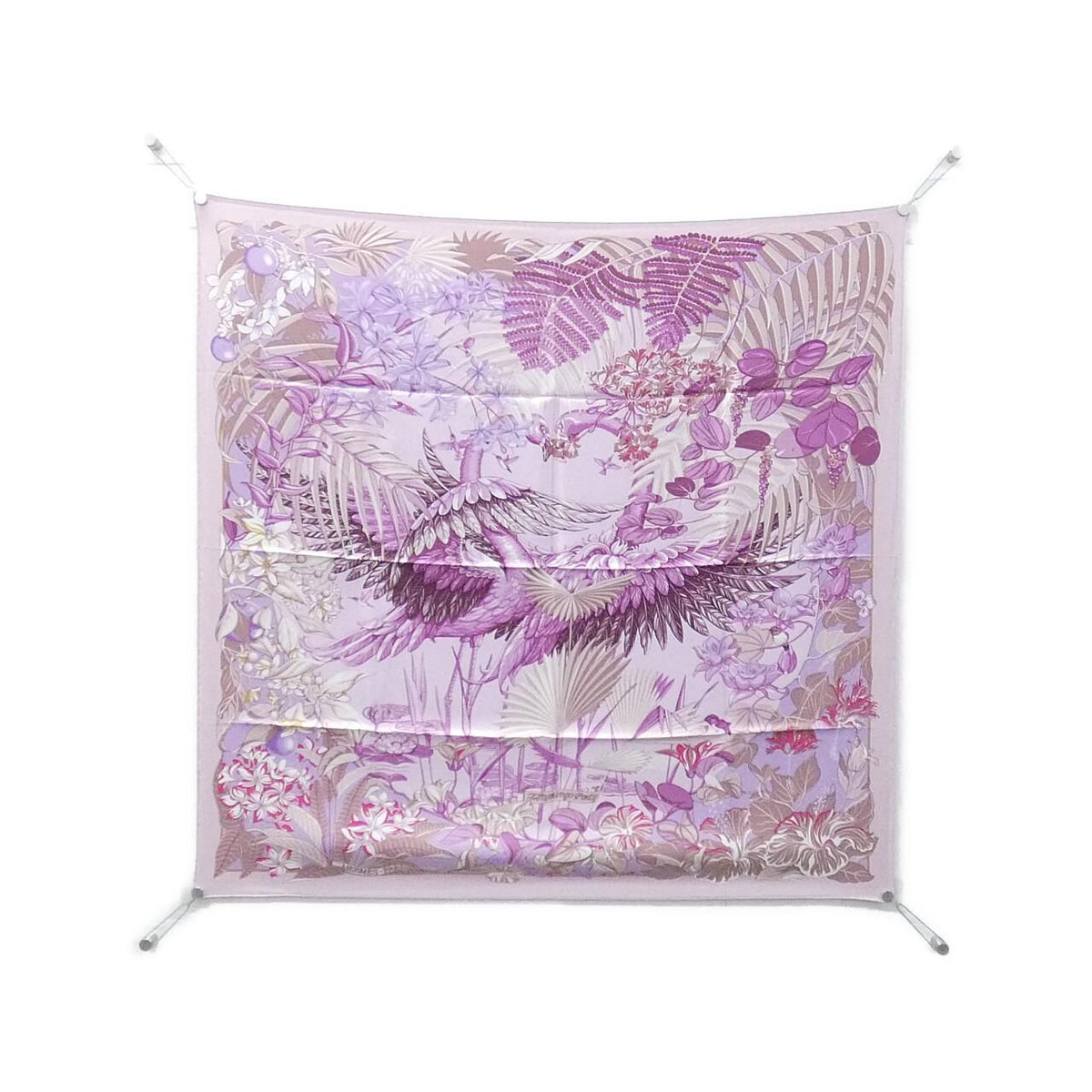 Hermes Flamingo Party Carre Scarf