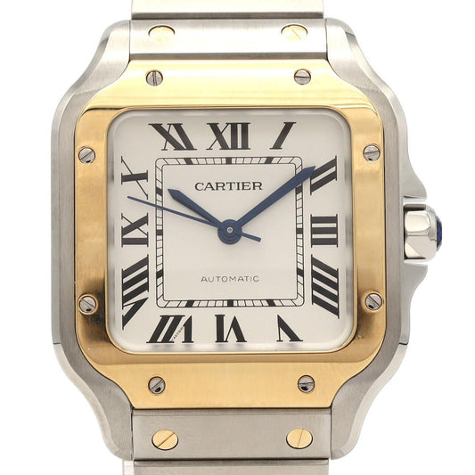 Cartier Santos de Cartier MM Combination Stainless Steel Yellow Gold Automatic