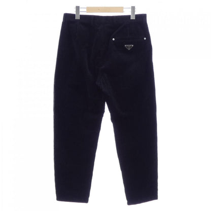 Prada Pin Wale Corduroy Pants Triangle Logo — view 2