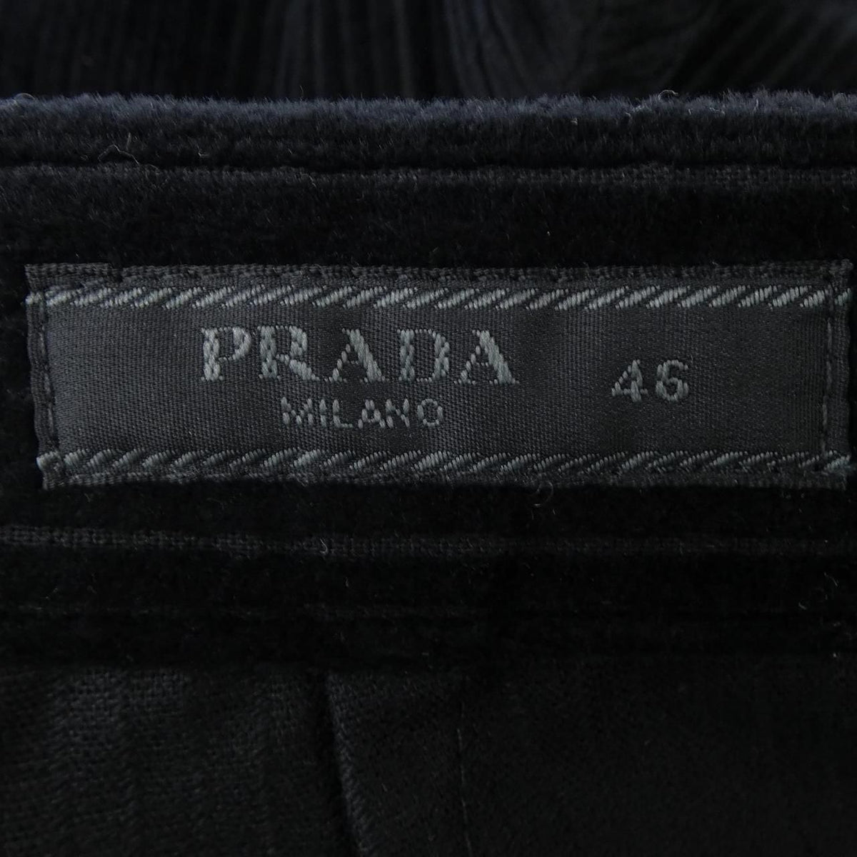 Prada Pin Wale Corduroy Pants Triangle Logo — view 4
