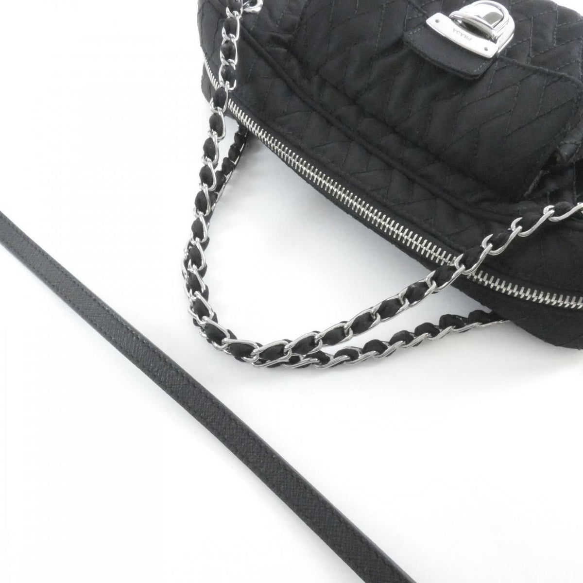 Prada Bag Handbag Silver — view 4