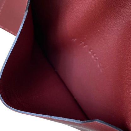 Hermes Bifold Wallet Manhattan Coin Card Holder Compact Leather Orange Bordeaux — view 6