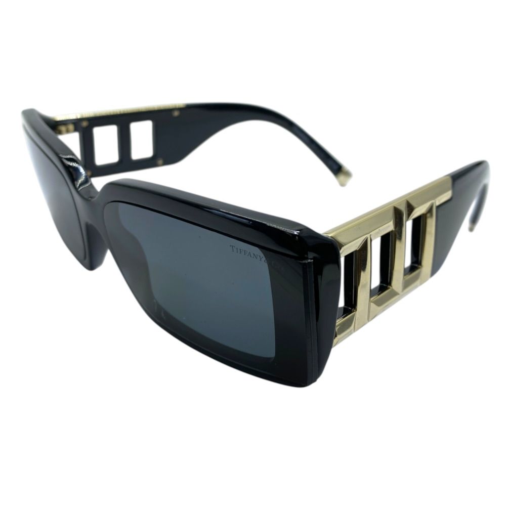 Tiffany & Co Sunglasses Eyewear Square S4 Acetate Black Gold