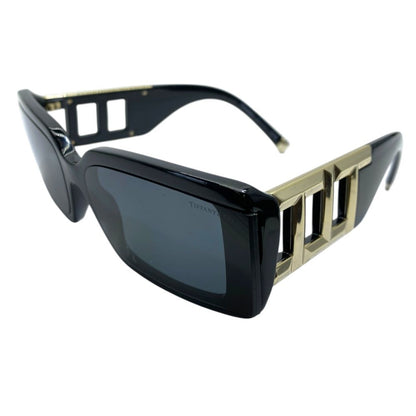 Tiffany & Co Sunglasses Eyewear Square S4 Acetate Black Gold