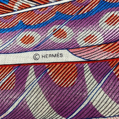 Hermes Shawl Carre Geant/carre 140 Light Gray Red Multi Plumes en Fete Cashmere — view 2
