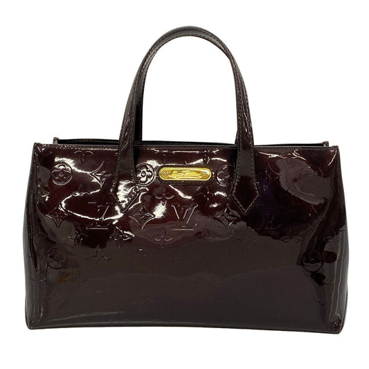Louis Vuitton Tote Bag Monogram Vernis Wilshire PM Rouge Fauvist Leather