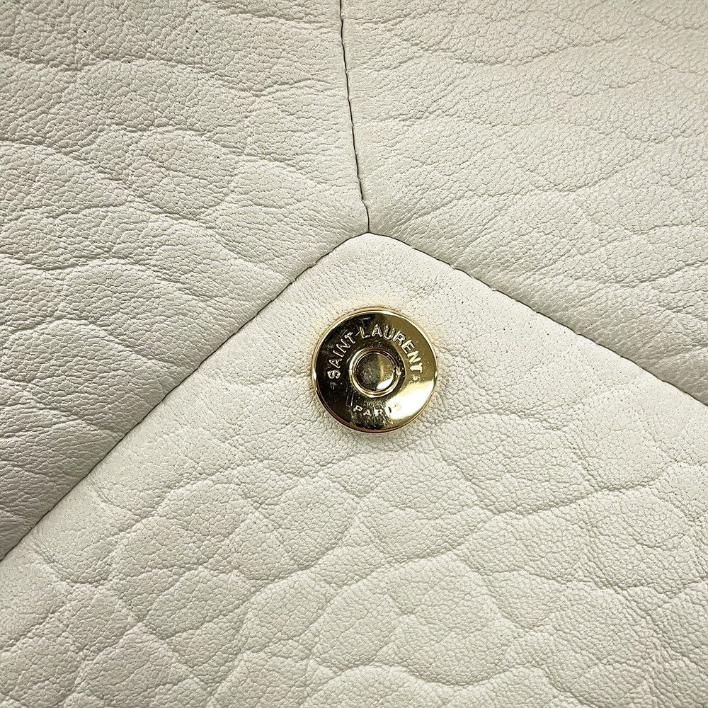 Saint Laurent Paris Chain Shoulder Bag Cassandra Clutch Leather White — view 8