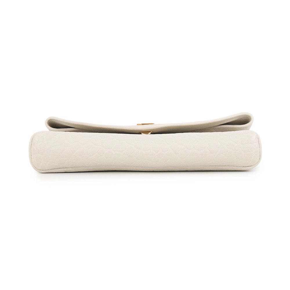 Saint Laurent Paris Chain Shoulder Bag Cassandra Clutch Leather White — view 3
