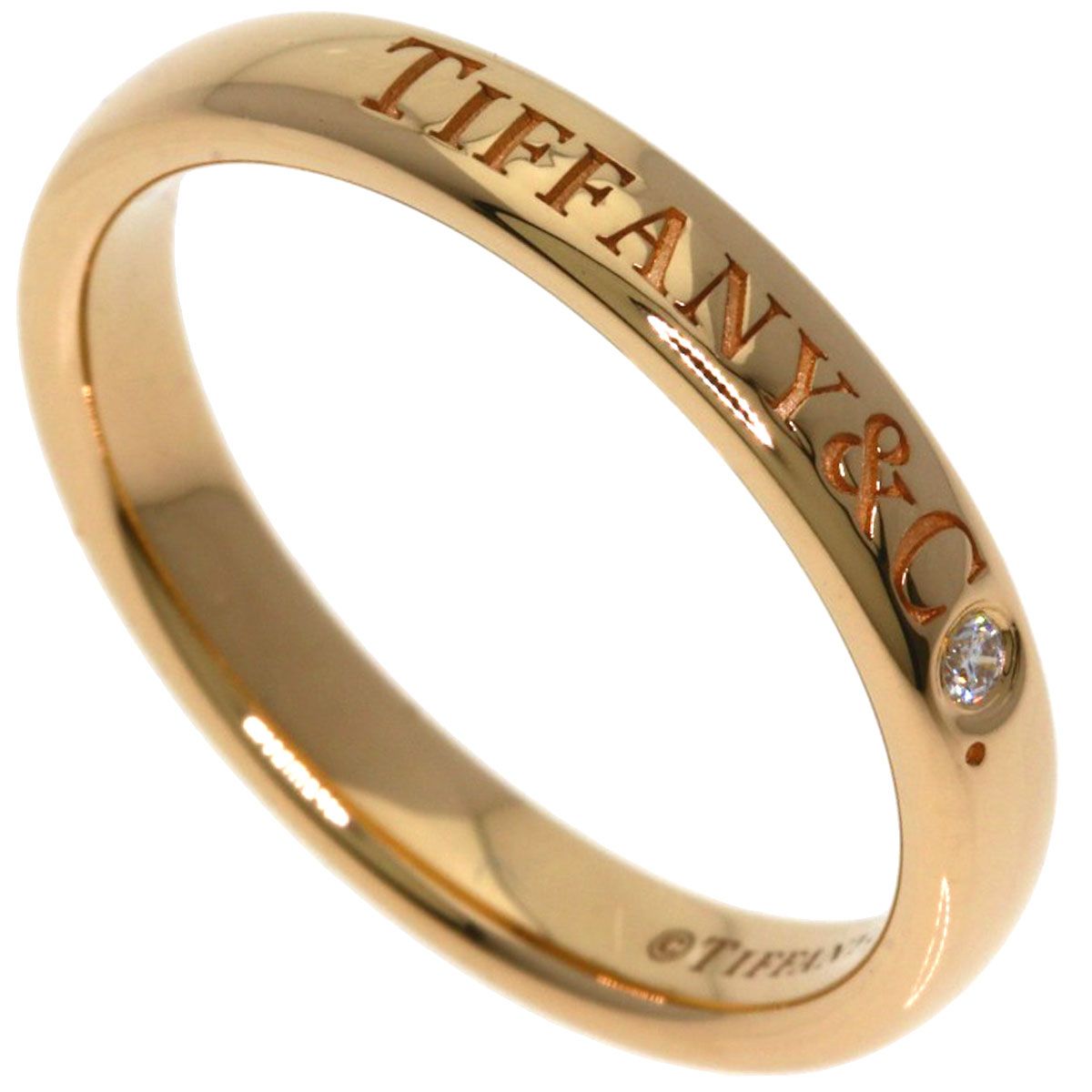 Tiffany & Co Wedding Diamond Ring 18K Pink Gold