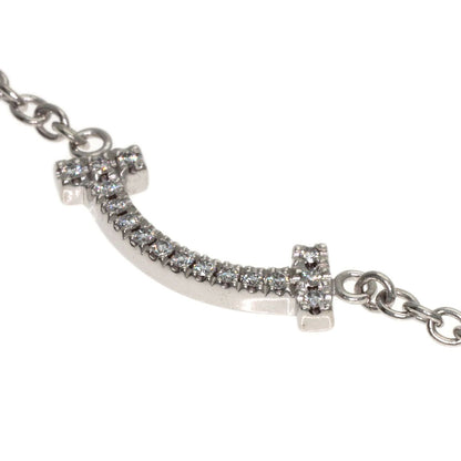 Tiffany & Co T Smile Mini Diamond Bracelet 18K White Gold — view 2