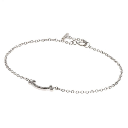 Tiffany & Co T Smile Mini Diamond Bracelet 18K White Gold