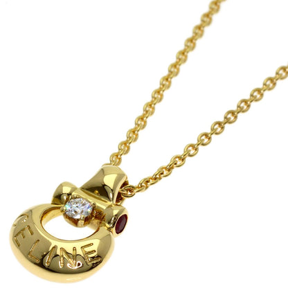 Celine Vintage Diamond Necklace 18K Yellow Gold