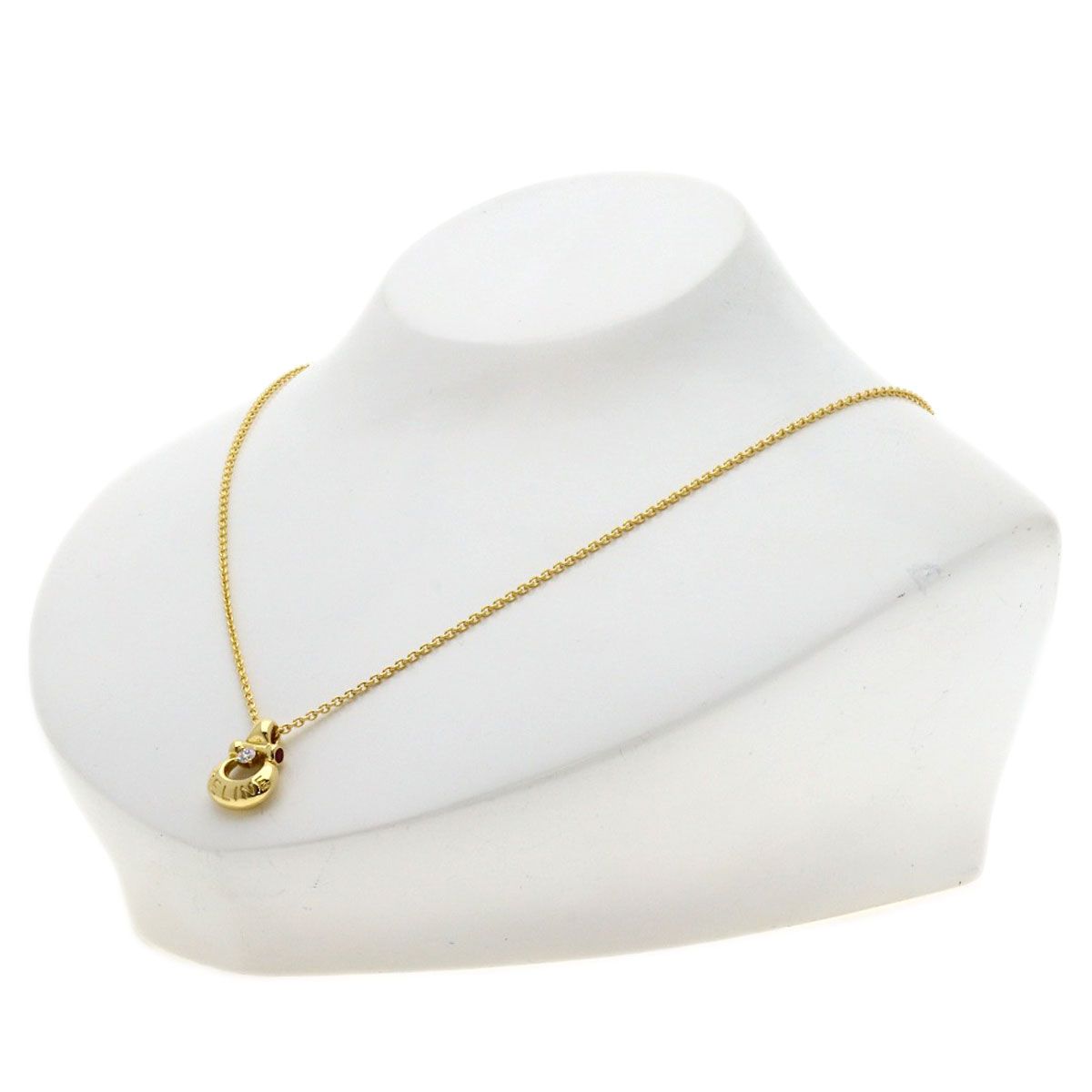 Celine Vintage Diamond Necklace 18K Yellow Gold — view 4