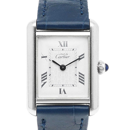 Cartier Must Tank MM Watch 925 Sterling Silver Quartz