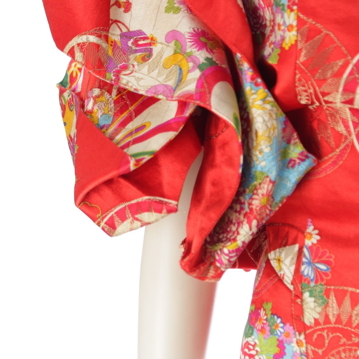 Dior Galliano Era by John Silk Cube Kimono Jacket Red Multicolor 38 — view 6