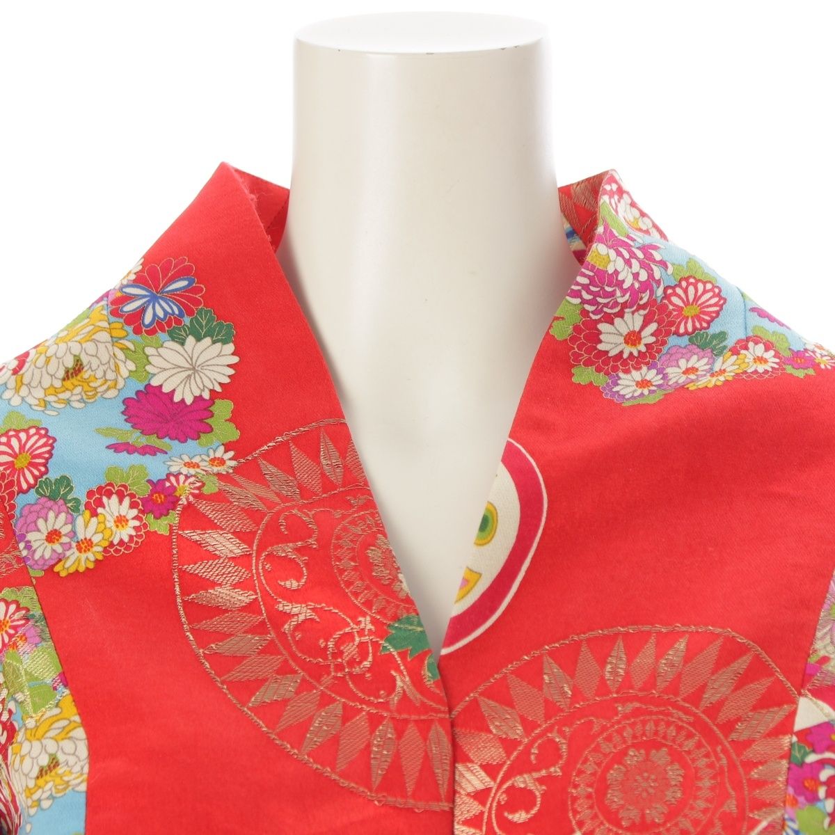 Dior Galliano Era by John Silk Cube Kimono Jacket Red Multicolor 38 — view 5