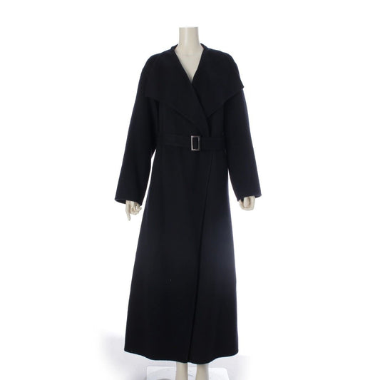 Hermes Martin Margiela Era Cashmere Belted Buttonless Long Coat Black 36