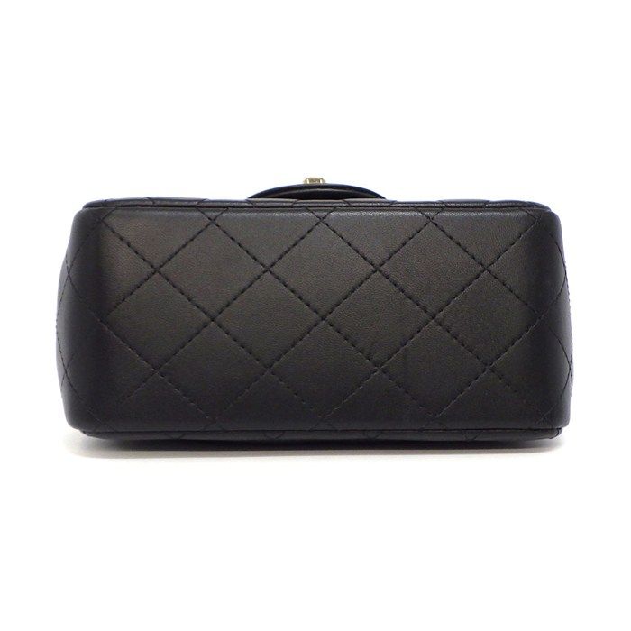 Chanel Shoulder Bag Quilted Mini Classic and Later Black Lambskin — view 4