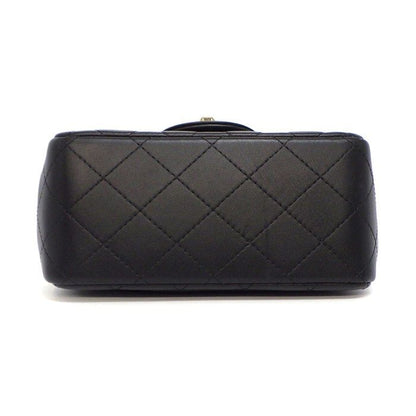 Chanel Shoulder Bag Quilted Mini Classic and Later Black Lambskin — view 4