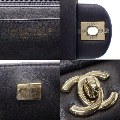 Chanel Shoulder Bag Quilted Mini Classic and Later Black Lambskin — view 7