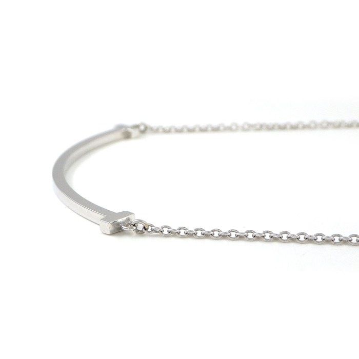 Tiffany & Co Necklace T Smile Small 18K White Gold — view 2