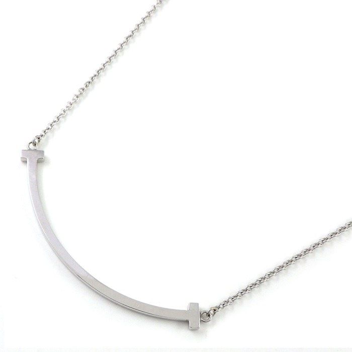 Tiffany & Co Necklace T Smile Small 18K White Gold